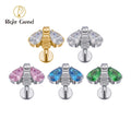 Right Grand Bee 16G ASTM F136 Titanium CZ Ear Tragus Cartilage Helix Labret Piercing