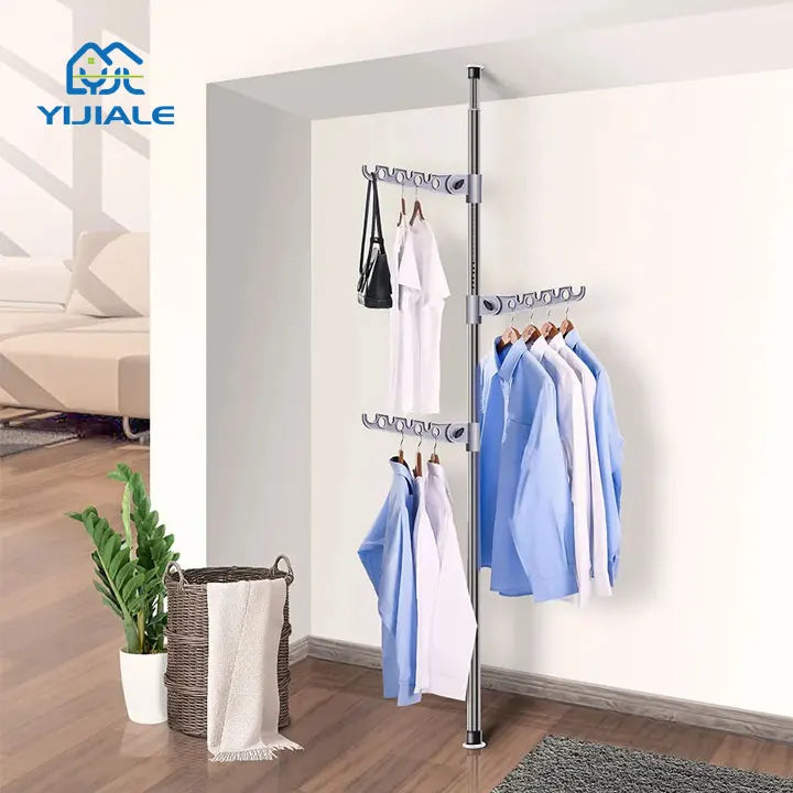 Chinese Suppliers Household Simple Economical Clothes Hanger Punchfree Clothes Hanger Coat Rack