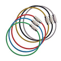 150mm Stainless Steel Painting Screw Tag Locking Wire Keychains Aircraft Cable Key Ring Loops for Hanging Luggage Tag