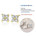 EY386 S925 Sterling Silver Lucky Clover Stud Earrings Jewelry Classic Dainty Gift for Women