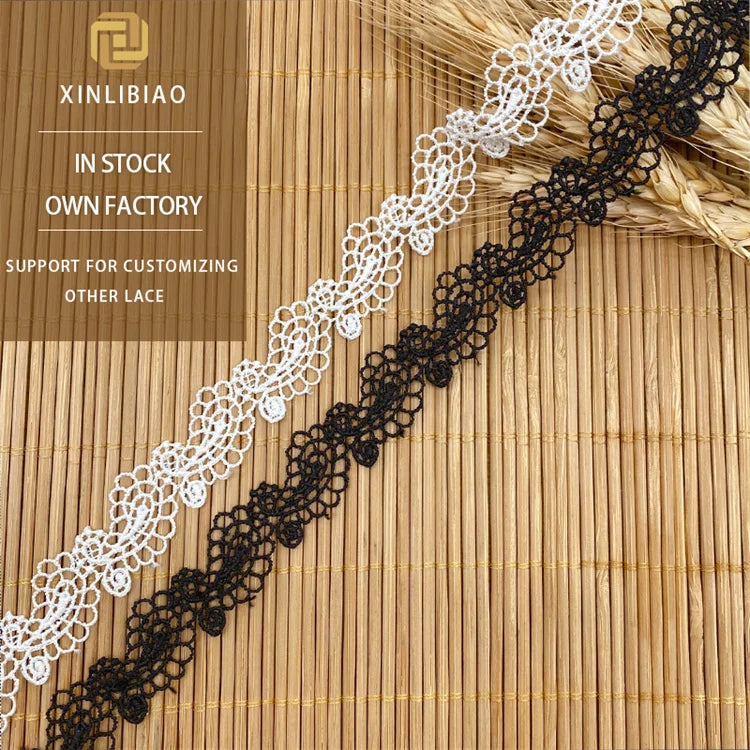 Newly Designed Embroidered Lace Decoration Wholesale Multi-color Lace Edging Water-soluble Lace Trim