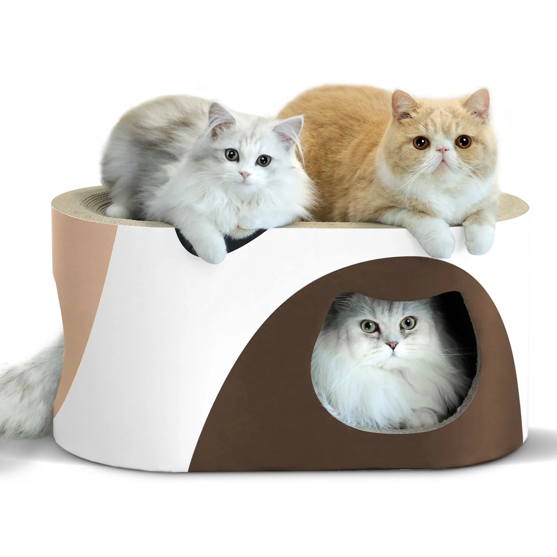 New Environment-friendly Clean Hygienic Portable Animal Cage Cat Toy Cardboard Cat Scratch Pad Scratcher Pet Bed Play House