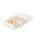 Kitchen 30 grids one layer transparent refrigerator stackable drawer egg storage box food preservation box