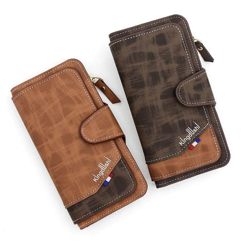 Hot Sell Classic Design Credit Card Purse Wallets Men Long Style Menbens Brand Men Phone Wallet Pu Long Wallet for Men