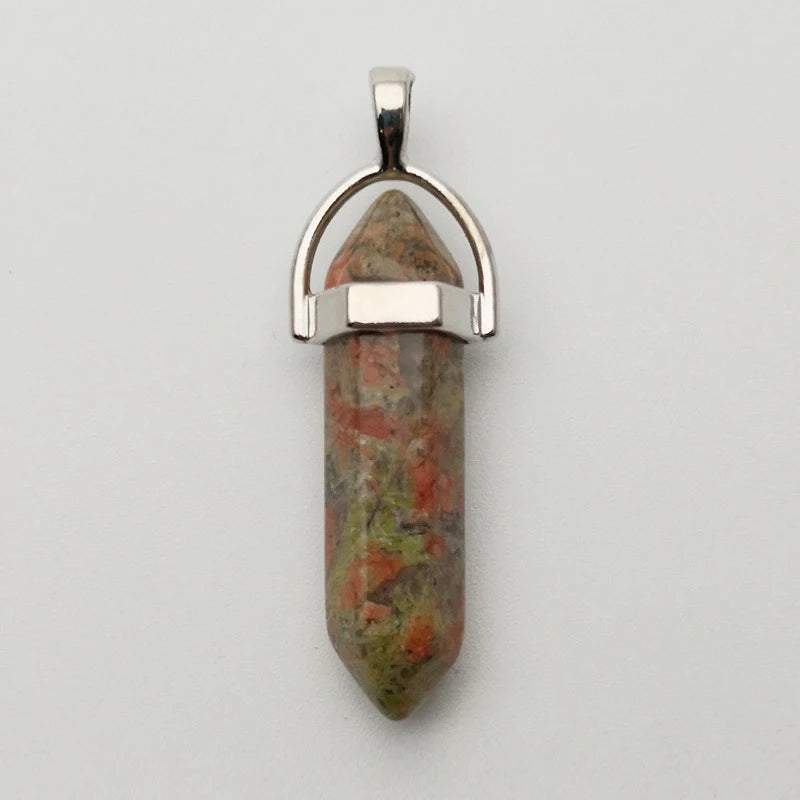 2026 European and American Style Natural Rock Stone Cabochon Pointed Pendulum for Life Decoration
