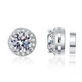 S925 Sterling Silver Moissanite Diamond Ear-Free Magnetic Cure Earrings