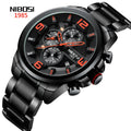 50pcs Custom Logo NIBOSI 2336 Bulk Wholesale Price Men's Outdoor Quartz Watch
