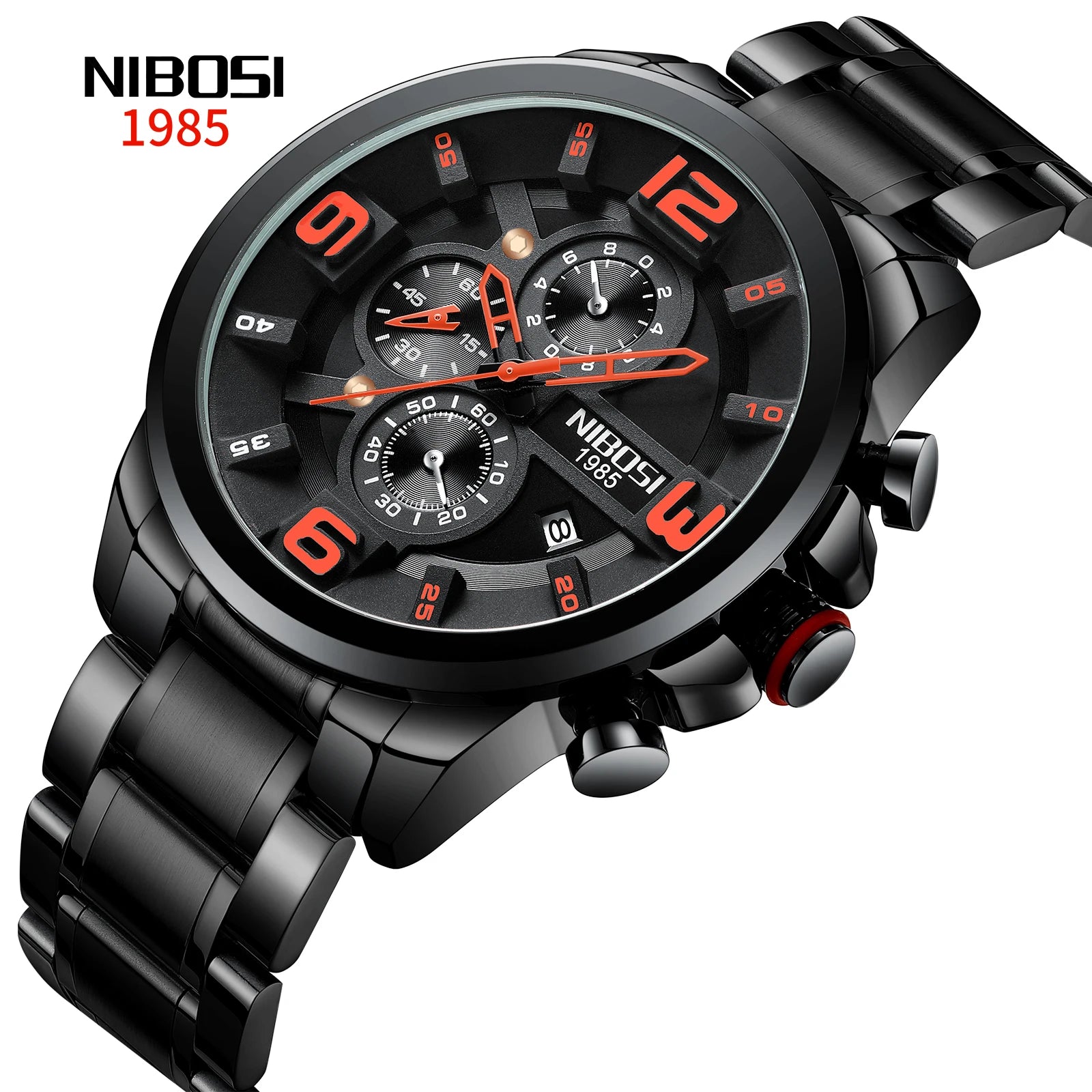 50pcs Custom Logo NIBOSI 2336 Bulk Wholesale Price Men's Outdoor Quartz Watch