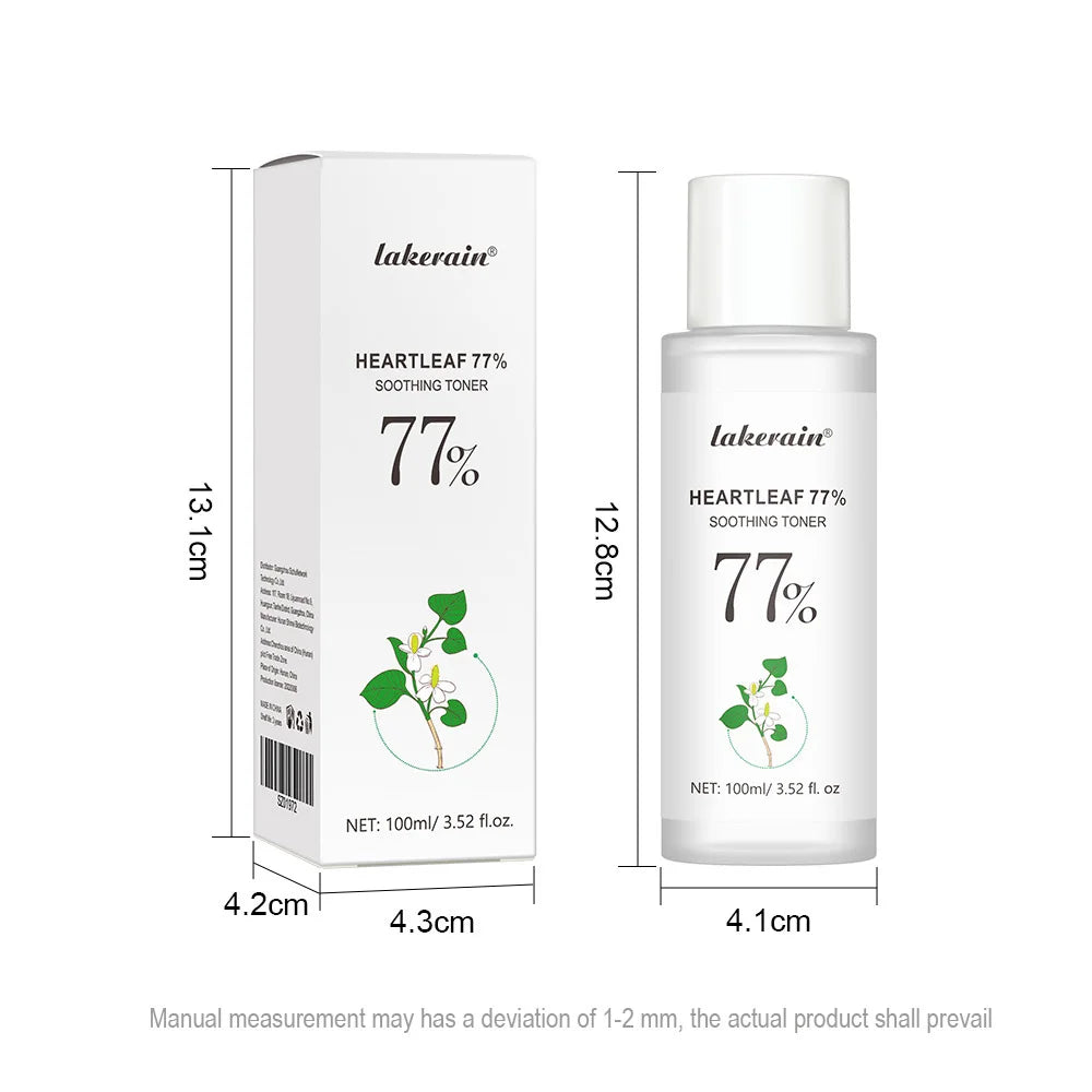 Lakerain Wholesale Houttuynia 77% Soothing Toner Moisturizing Calming Hydrating Toner Balance Face Serum Toner