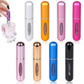 Portable 5ml Travel Atomizer Container with Scent Pump Aluminum Collar Empty Fragrance Spray Bottle for Lotion Perfume Refills