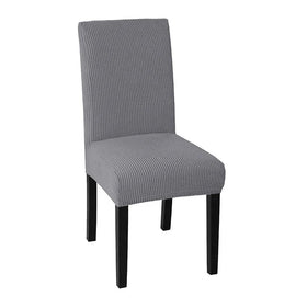 Dining Room Jacquard Stretch Furniture Protector Covers Removable Washable Waterproof Brown Chair Cover for Restaurant