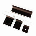 Custom Luxury White Jewellery Box Organizer PU Leather Box with Brown Velvet Interior Design for Jewelry with Logo Branded
