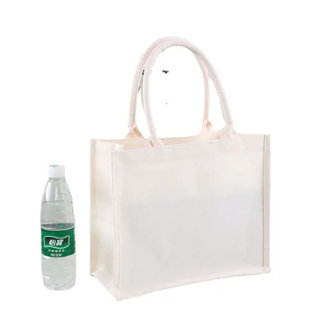 Wholesale Customized 12-Amp Blank Canvas Bag Hand-Painted DIY Cotton Linen Shopping Gift Bag