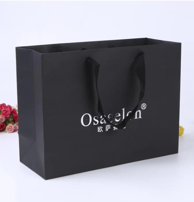 Factory Wholesale Customized Paper Bags for Hair Extensions Wigs Flowers Clothes Perfume Packaging