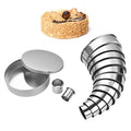 Cookie Tools Reusable Multi Sizes Baking Rings Dough Cutting Round Circle Mold Cookie Cutters Set Stainless Steel Cookie Maker