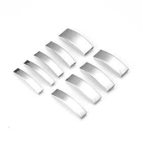 Stainless Steel Curved Tube Connector for Bracelet Bangle Gold Black Silver Color Metal Flat Steel Spacer Tube for Jewelry