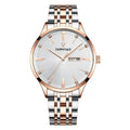 China Factory Custom Logo Watch Couple Fashion Quartz Wrist Watch Cheap Prices Low MOQ Clock Stainless Steel Date Hand Watch