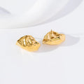 2025 Customized Trendy Earrings 18K Gold Plated Stainless Steel Minimalist Earrings Geometric Irregular Easter Earring