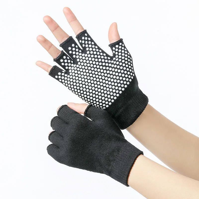 Best Breathable Non Slip Half Finger Gloves for Women Pilates Barre Ballet Bikram Workout Gloves