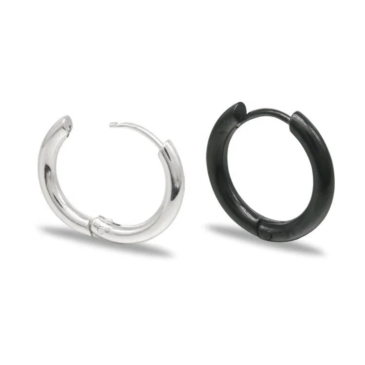 MECYLIFE Ear Buckle Personality Trend Versatile Huggie Earring Set Hoop Earrings Stainless Steel Wholesale