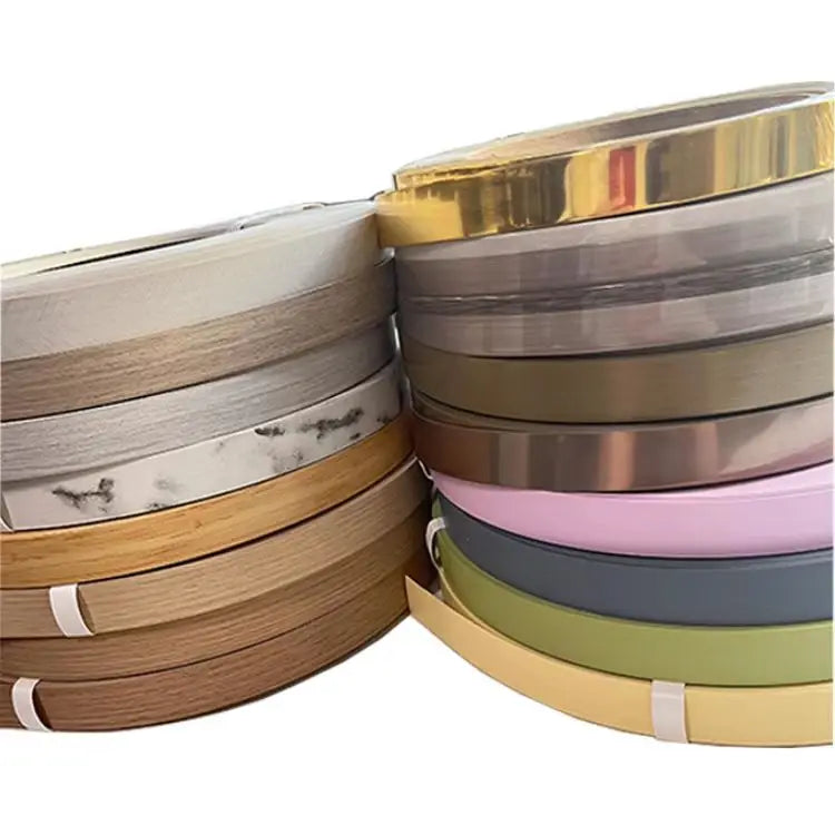 Factory Supply0.4mm 0.45mm 1mm 2mm 3mm Solid Color Woodgrain ABS Acrylic PVC Cabinet Edge Banding for Furniture
