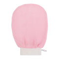 Gloway Hot Sale Natural Silk Exfoliating Gloves 150D 250D Viscose Matiral Pink Exfoliating Gloves Custom Logo in Stock