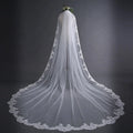 Elegant 3 Meters Wide Veil Simple Long Trailing Veil Senior Lace Bridal Veil