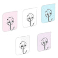 Strong Traceless Transparent Hook for Bathroom Kitchen Wall Hanging Coat Hook Strong Hole-Free Plastic Sticky Hook for Door Use
