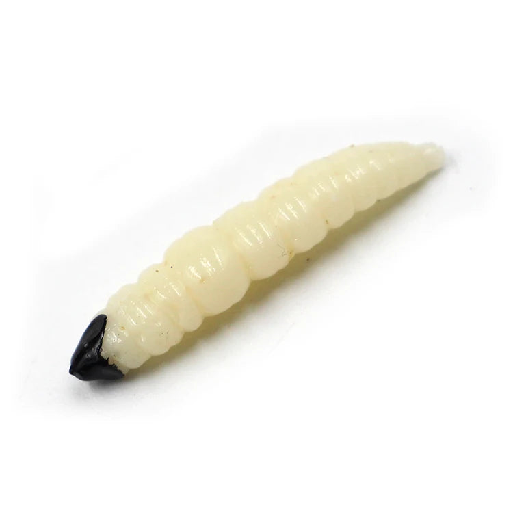 Selco Carp Fishing Lures Soft Plastic Maggot Bread Worm Bait Artificial Silicone PVC Food Printed for Lake River Positioning