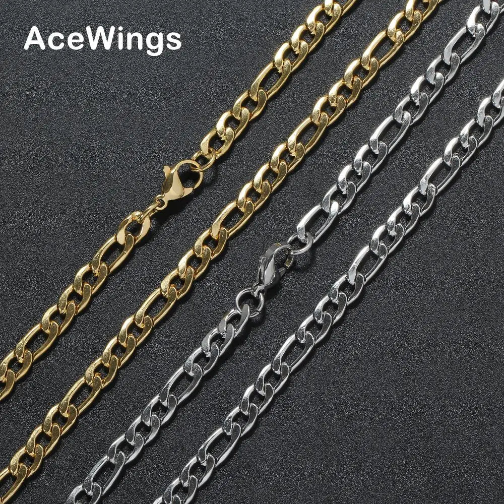 SC011 5mm 16" 18" 20" 22" 24" Stainless Steel Chain Hip Hop Chain Necklace