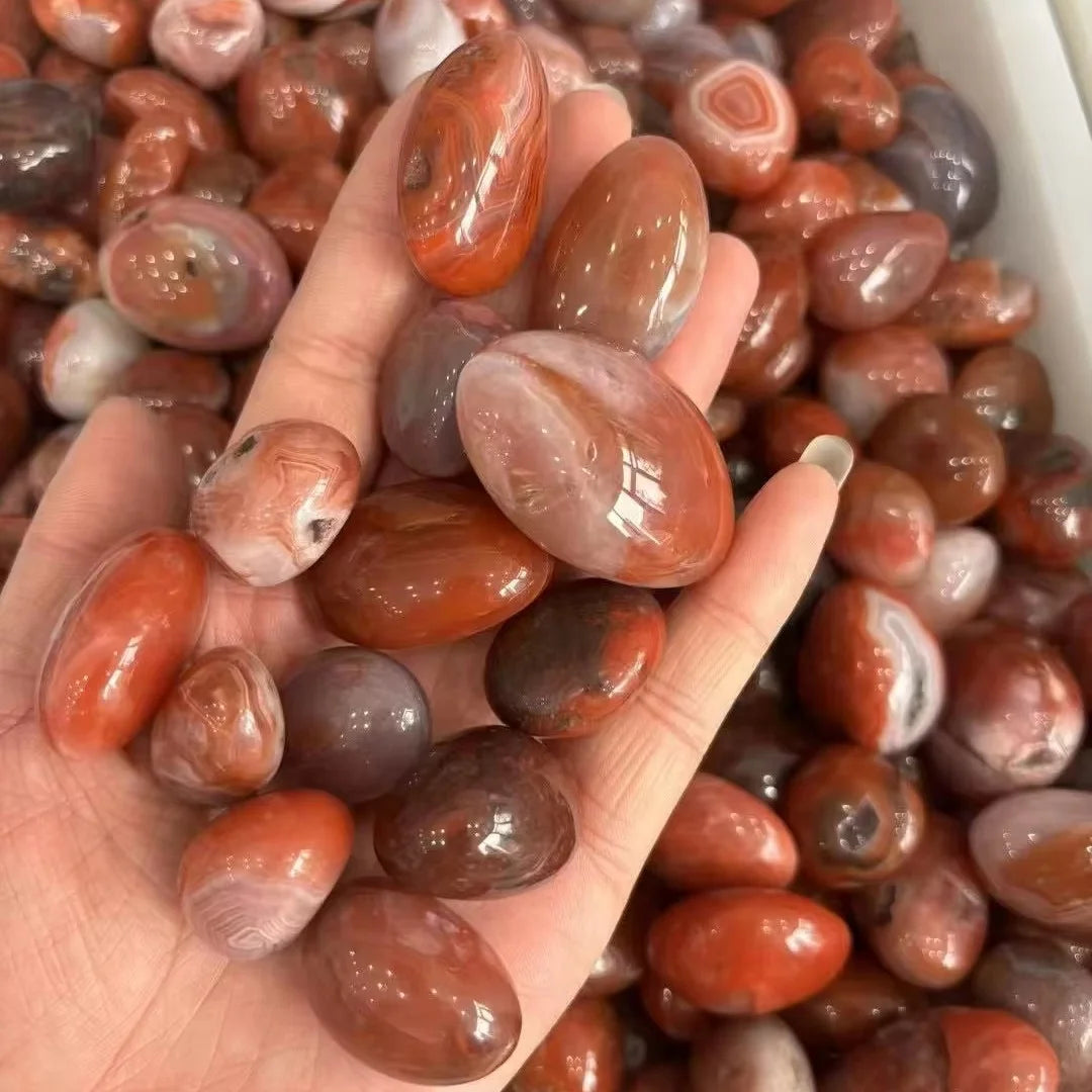 Healing Crystals Semi-precious Stone Gift Natural Carnelian Red Agate Tumbled Stones for Reiki