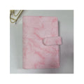 Custom Personalized Durable Portable Classic Pink Marble Agendas Pu Leather Planner Refillable Notebook Cash A6 Budget Binder
