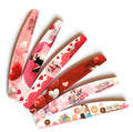 Valentine Day Wedding Sweet Red Heart Double-Sided Sponge 80/100/150/180/240/320 Grits Half Moon Nail File