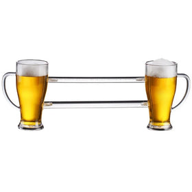 Top Seller bar Party Fun Game Plastic Durable Acrylic Beer Glass Cup Double Beer Cups Beer Mugs