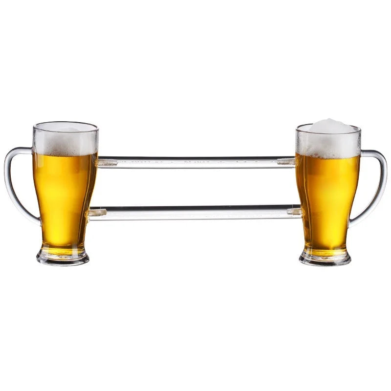 Top Seller bar Party Fun Game Plastic Durable Acrylic Beer Glass Cup Double Beer Cups Beer Mugs