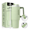 40oz BPA Free 18/8 Stainless Steel Vacuum Cup Double Wall Tumbler Coffee Mug with 2-IN-1 Lid