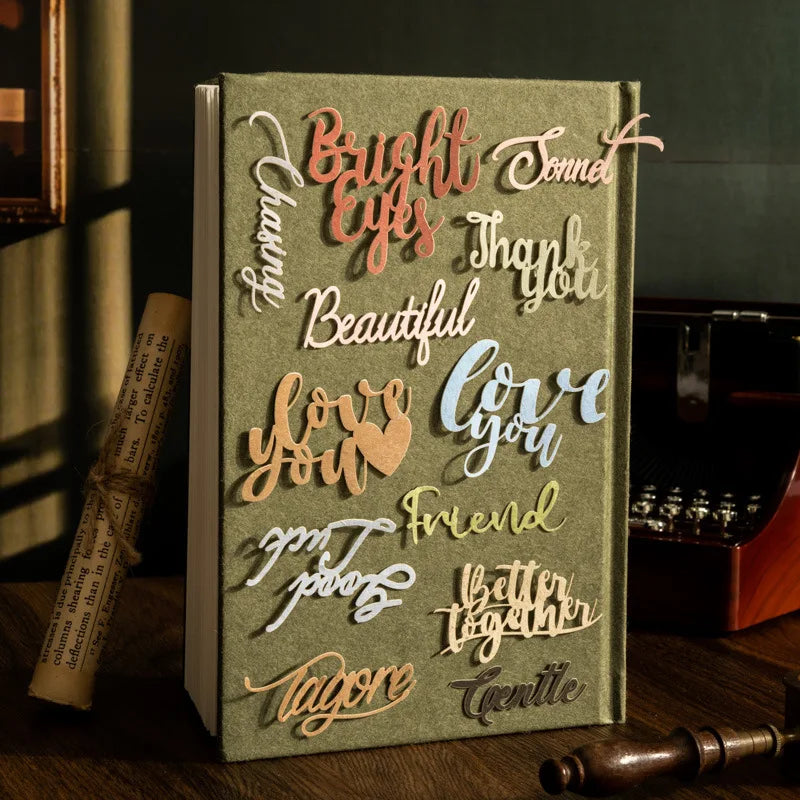 20pcs/pack Collectible Manuscript Series Hollowed Out English Material European Vintage Collage Bottoming Decoration