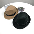 Hot Sale Classic Vintage Unisex Fashion Cheap Short Brim Fedora Hat With Satin Bow Ribbon