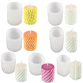 HY Cylinder Striped Candle Mold Silicone Pillar Candle Mold Epoxy Resin Mold for Candle Wax Making