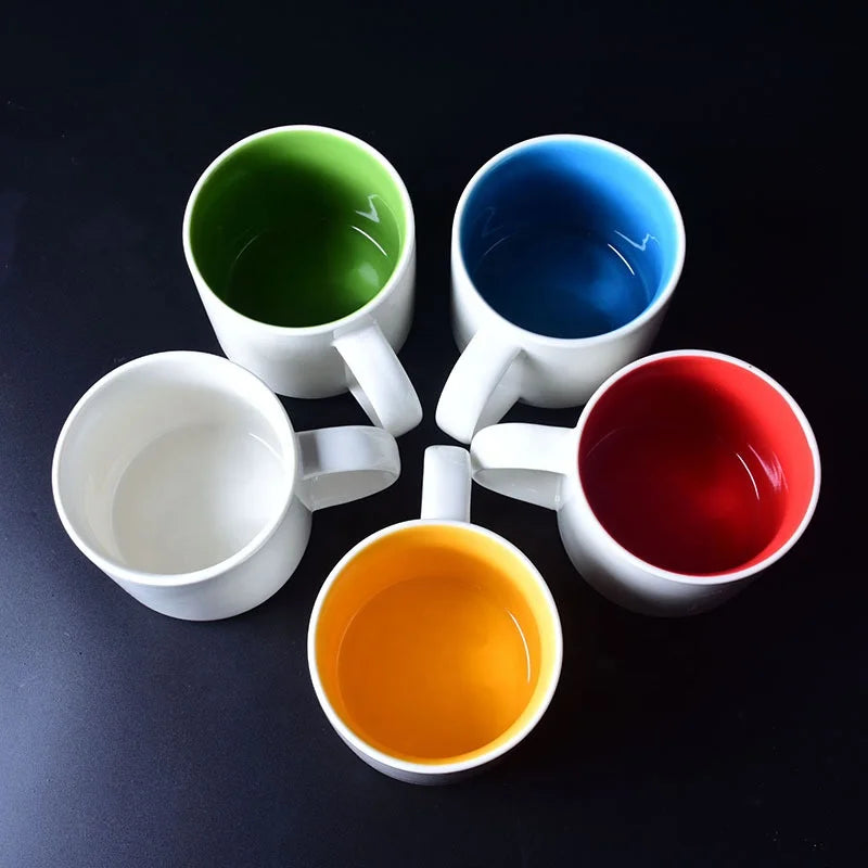 400ml European Style Cheap Price Ceramic Mug Light Luxury Colorful Coffee Cup Water Milk Cup Holiday Gifts Couple Cup OEM ODM