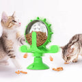 Popular Cats Slow Feeder IQ Training Interactive Leak Food Cat Toys Windmill Turntable Cat Dog Food Dispenser Toy