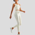 Women's High Waist Sport Leggings Tummy Control Soft Breathable Hip Workout Gym Yoga Pants Solid Pattern Ropa Deportiva De Mujer
