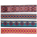 Customized Polyester Zigzag Wave Pattern Embroidery Jacquard Web Webbing Woven Fabric Ribbon Tape for Gift Packing