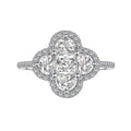 BASQUESUN Factory Wholesale Custom Light Luxury Open Mouth Flower Full Zirconium New High-end Fashion Personalized Ring