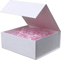 White Gift Box Lid Collapsible Proposal Box for Wedding Mother's Day Valentine's Day Bachelorette Party-Custom Size Paper Gift