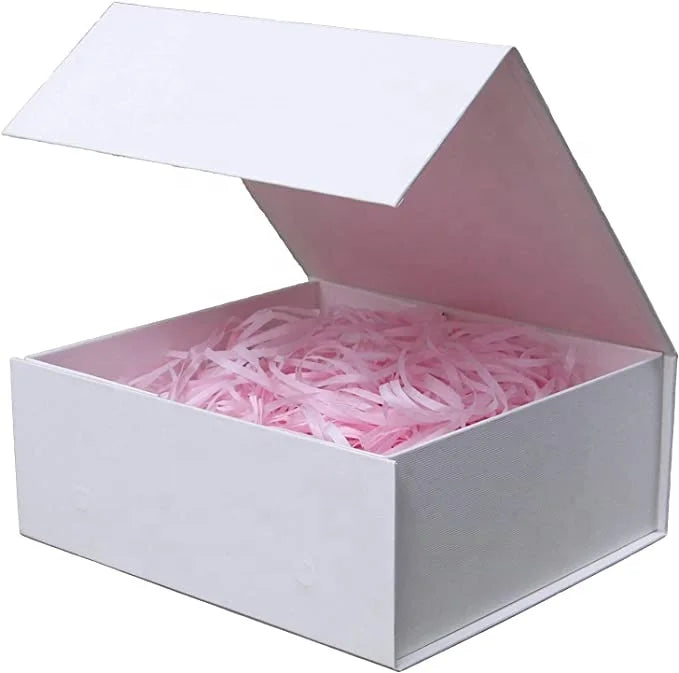 White Gift Box Lid Collapsible Proposal Box for Wedding Mother's Day Valentine's Day Bachelorette Party-Custom Size Paper Gift