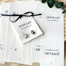 MIO Jewelry Display Cards With Custom logo Soft Touch Jewelry Display Card Ribbon Accept Customization Earring