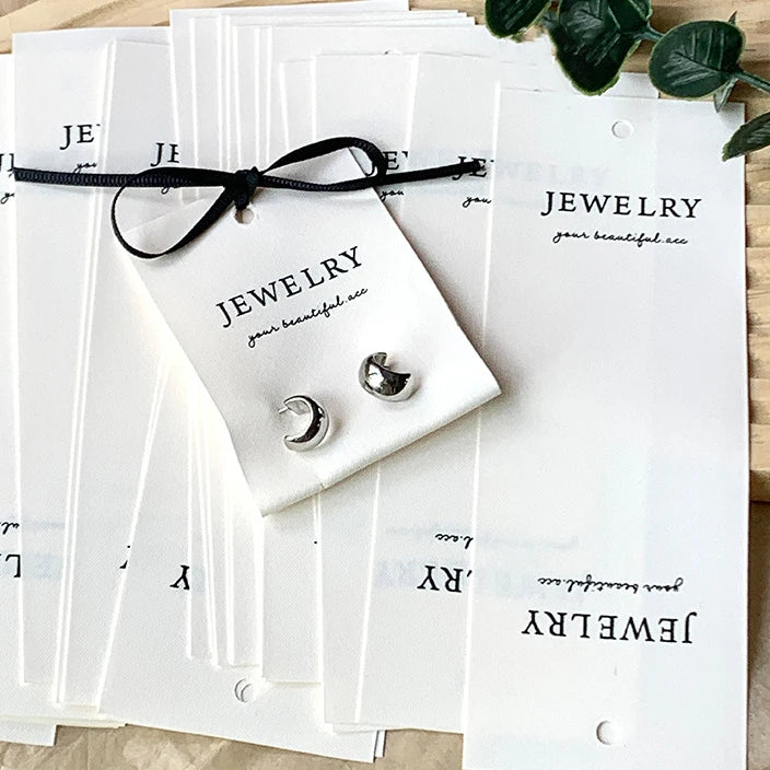 MIO Jewelry Display Cards With Custom logo Soft Touch Jewelry Display Card Ribbon Accept Customization Earring