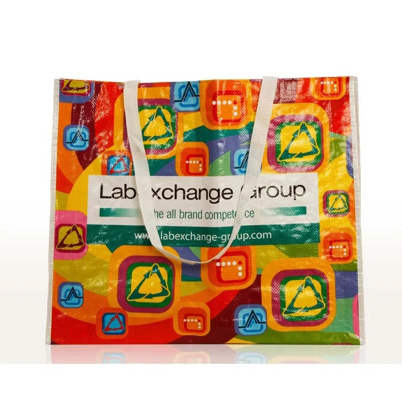 Ruthbag Custom Printed Bopp Laminated Shopping Bag Recycled PP Woven Letter Pattern China Manufacturer