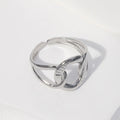 Beimai OEM Ring Temperament Retro Gold Silver Stainless Steel Chain Ring